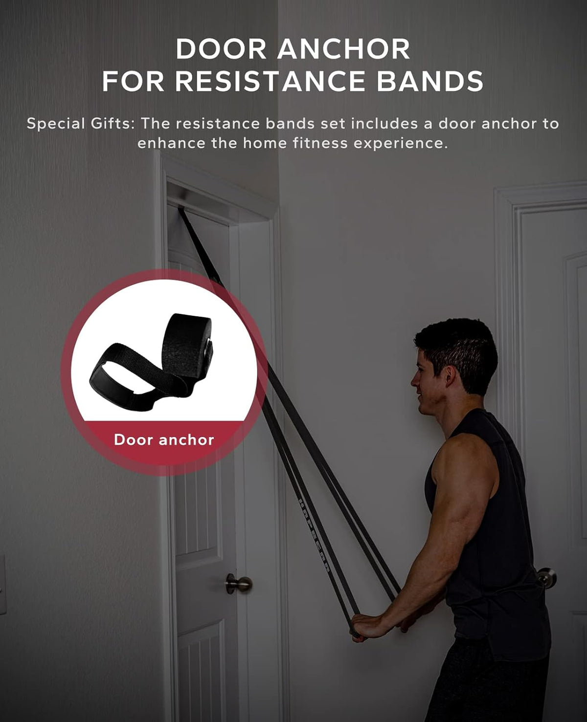 HAPBEAR Pull Up Assistance Bands Set of 5 - Resistance Bands for Working Out, Stretching, Physical Therapy, Muscle Training