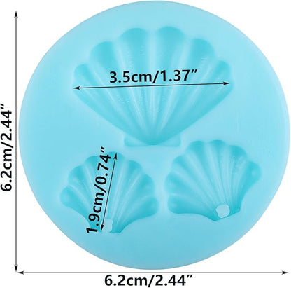 Shell Fondant Silicone Molds for Cake Decorating Cupcake Topper Candy Gum Paste Polymer Clay