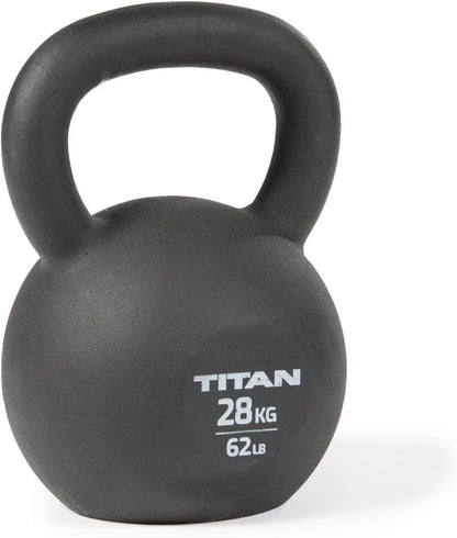 Titan Fitness Cast Iron Kettlebell, Single Piece Casting, KG and LB Markings, Full Body Workout
