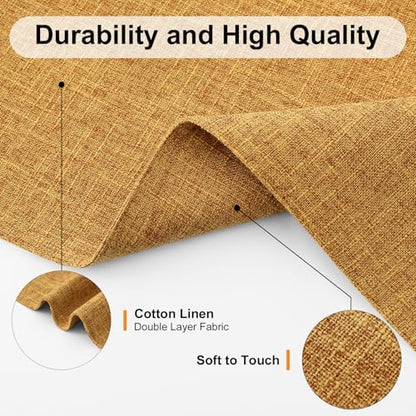 Homaxy Cloths Placemats for Dining Table Set of 6, 13" x 19", Amber
