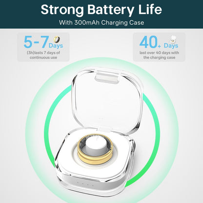 Smart Rings for Women Men,Fitness Tracker Ring,Heart Rate,Blood Oxygen,Blood Pressure,Step Tracker,Sleep Monitoring,No Subscription Fee,IP68 Waterproof Smart Ring for iphone&Android(Gold 10)