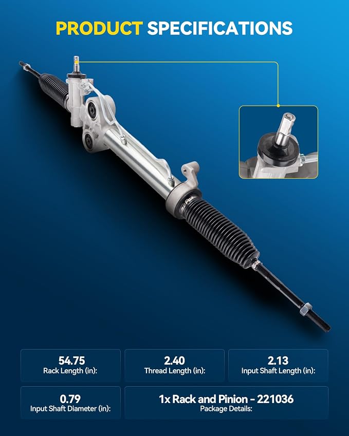 PHILTOP Power Steering Rack and Pinion for 07-11 Silverado/Sierra 1500 | 12-13 Sierra 1500 No.22-1036, 221036, 19207489, 19153072, 19133648, 19133646, 19153073, 19178559, 19207491, 19153074