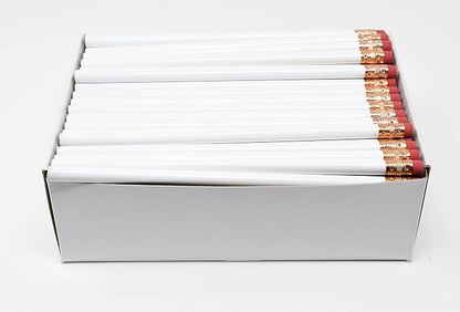 Pencil Guy Blank Round Pencils, White