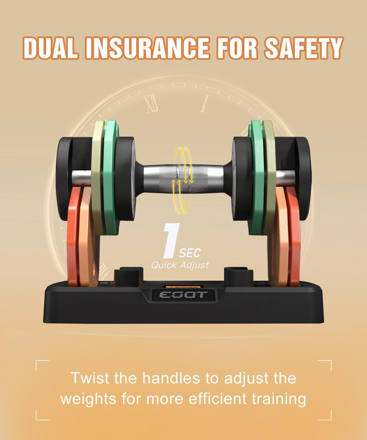 Adjustable Dumbbells Set/Single, 12.5LB/22.5LB/55LB 5 in 1 Free Adjustable Dumbbell Set with Anti-Slip Handle & Rainbow-colored Weight Plates for Home Gym, Weight Set for Women Men