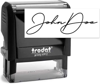 Trodat 4912 Signature Stamp - Custom Text Stamp - Choose from Many Fonts & 15 Ink Colors!