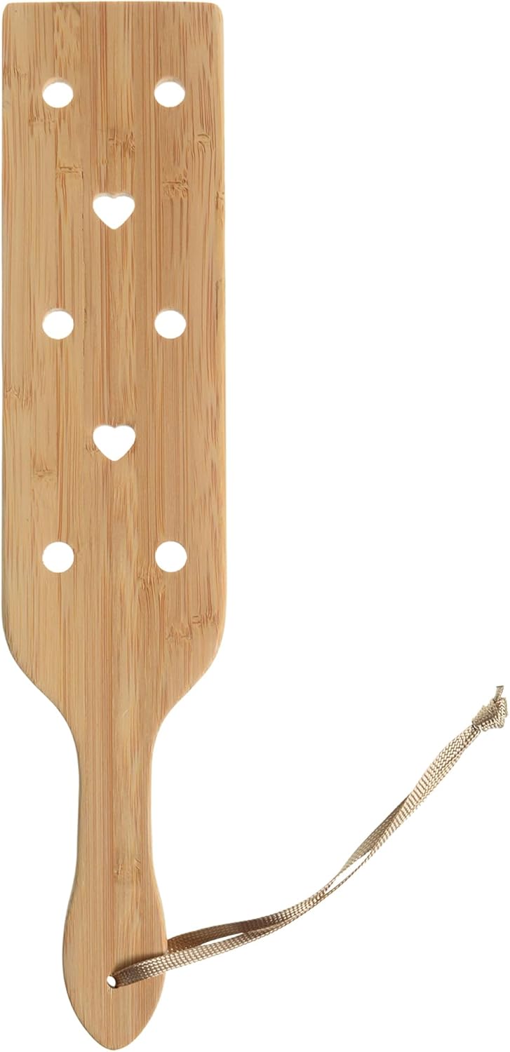Bamboo Wood Paddle, 13.3 Inch Wooden Paddle with Airflow Holes