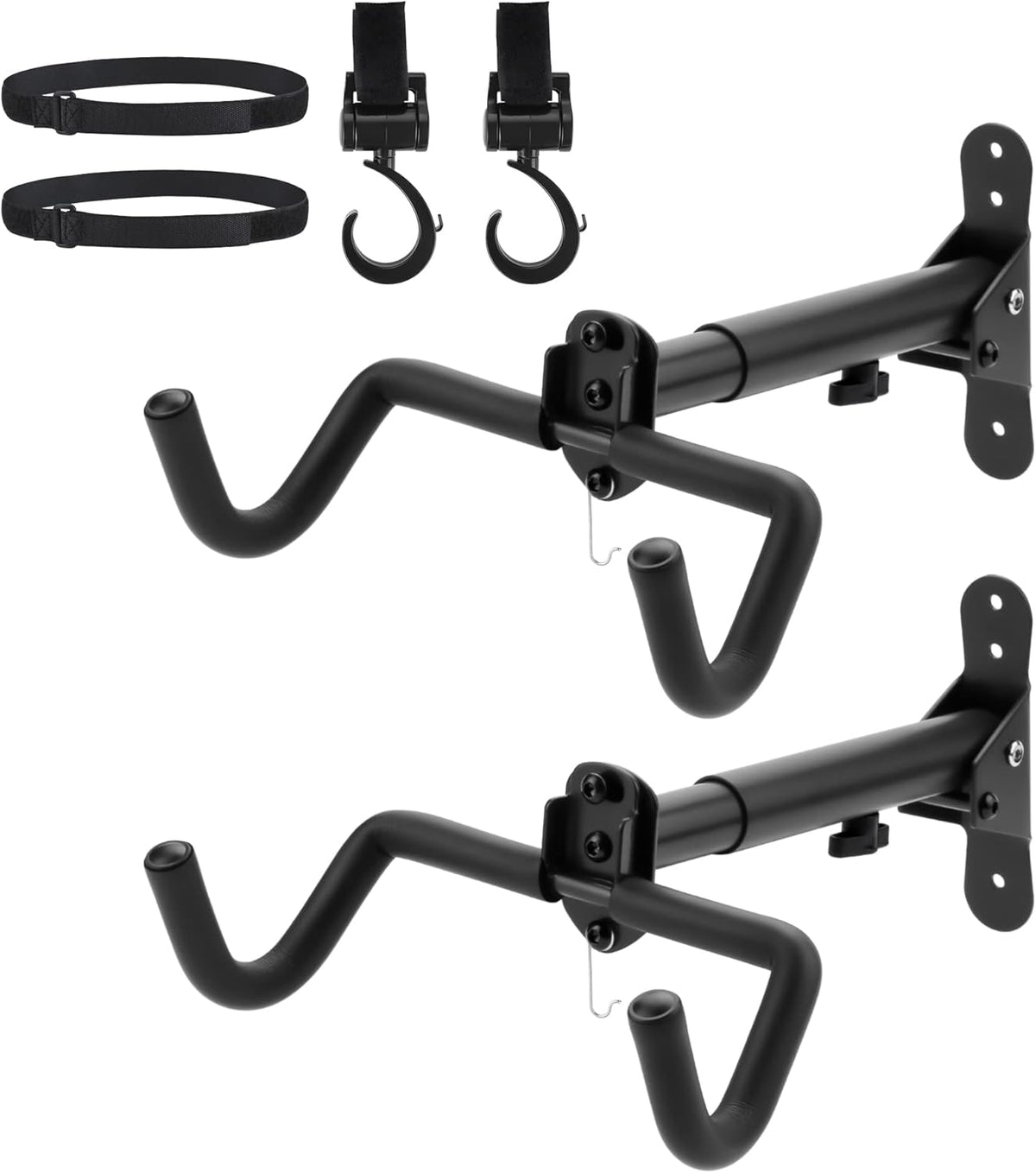 2PACK Bike Rack Garage Bike Wall Mount Bicycle Wall Hanger Bike Hook Bike Storage Rack for Indoor Storage Bike Horizontal Hanger Bicycle Wall Mount Bicycle Wall Rack