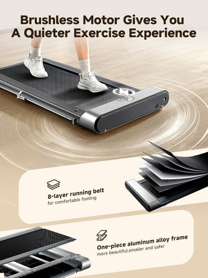 WALKINGPAD R Series Folding Treadmill, 2 in 1 Walking Pad Under Desk Treadmill for Home and Office, Compact Foldable Design with App Control and LED Display, Spacious Belt for Walking or Running