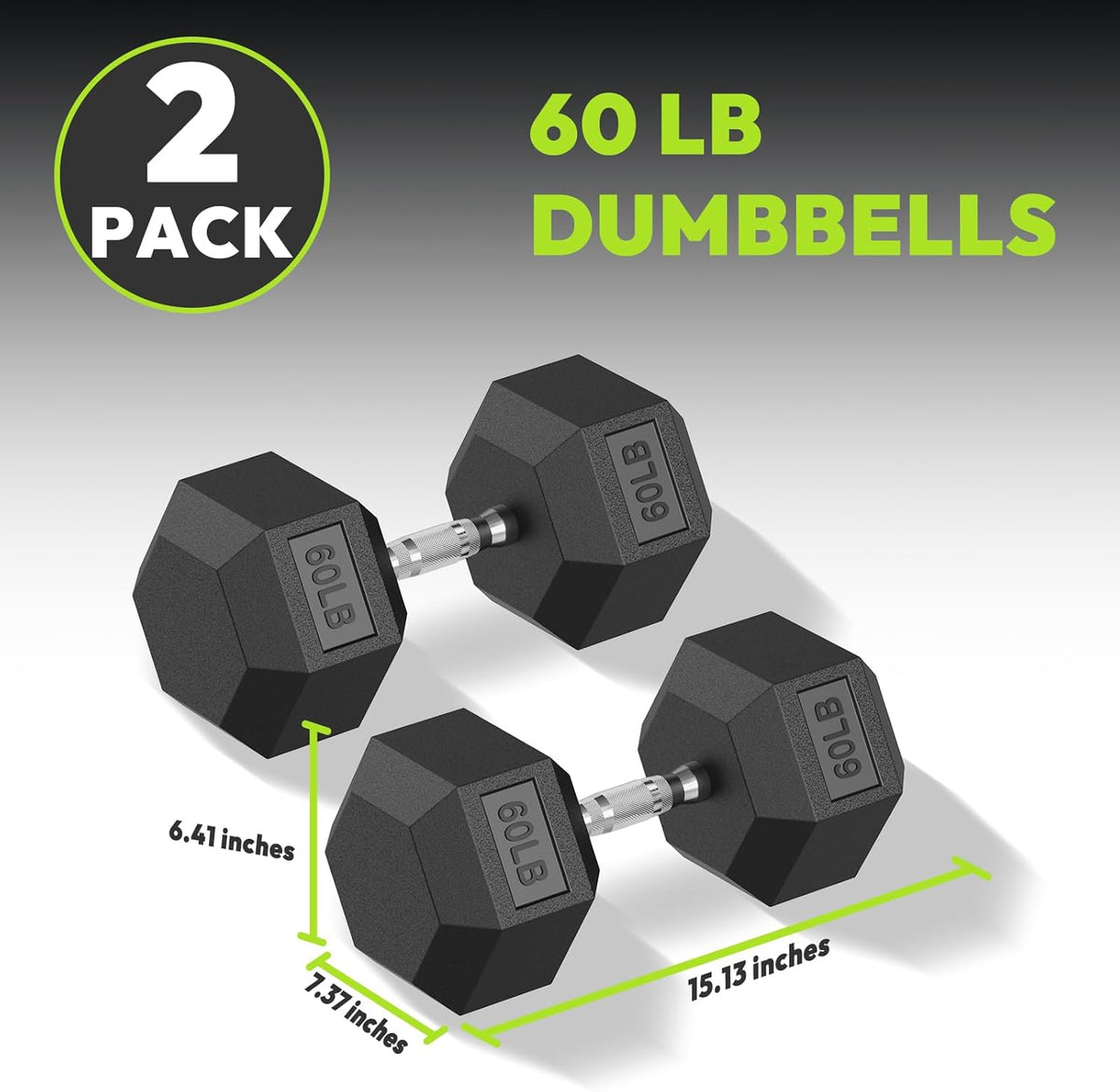 Hex Dumbbell Set 2.5-400 lb, Rubber Encased Exercise & Fitness Dumbbells, Weights Dumbbells Set of 2, Hand Weight for Strength Training