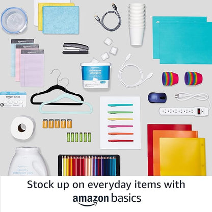 Amazon Basics 5-Shelf Adjustable, Heavy Duty Storage Shelving Unit on 4" Wheel Casters, Easy to Move Portable Wire Shelving, No Tools Needed for Easy Assembly, 30" x 14" x 64.8", Chrome