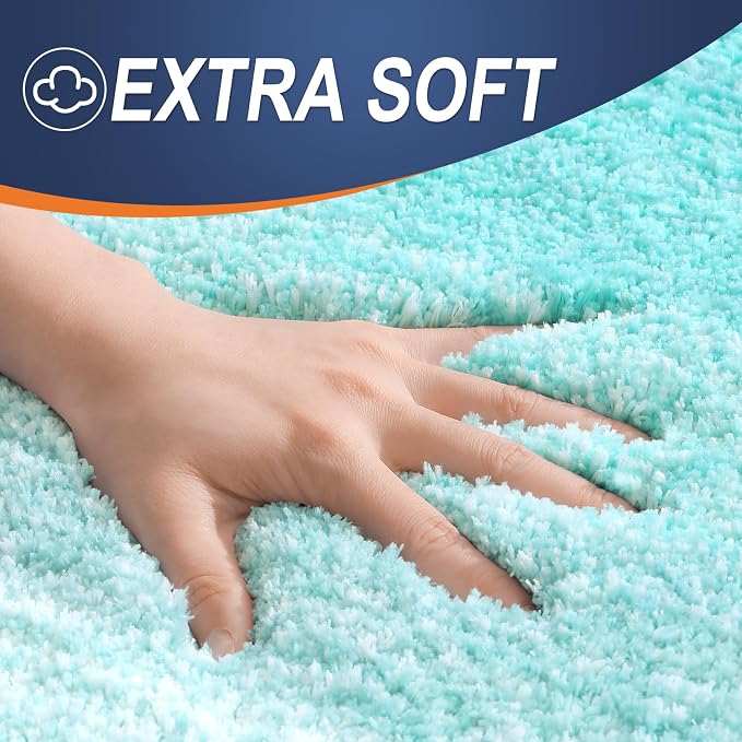 OLANLY Bathroom Runner Rugs Mat 44x24, Extra Soft Absorbent Microfiber Bath Rugs, Rubber Backing, Quick Dry, Washable Long Bath Mats for Bathroom Floor, Tub and Shower, Home Decor Accessories, Teal