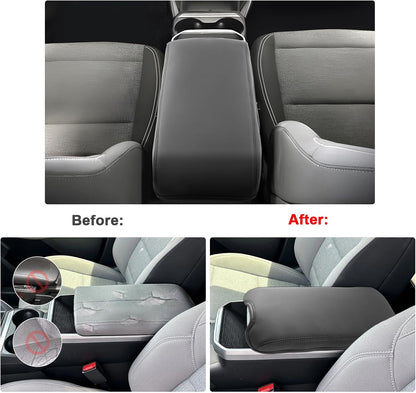 SXCY for 2025 2026 GMC Terrain Armrest Cover for 2025 2026 GMC Terrain Accessories 2025 2026 Terrain Center Console Cover 2025 Terrain Middle Console Cover (Thin Cover with Black Line)