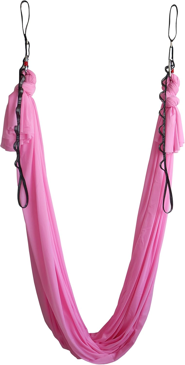 Aerial Yoga Hammock 5.5 Yards Yoga Swing Pilates Silk Home Gym Fitness Include hardware,Daisy Chain, Pose Guide