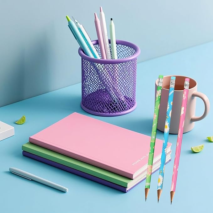 48 pcs Flowers Pencils with Eraser Wood Pencils Bulk for Writing and Drawing (Flowers, 48)