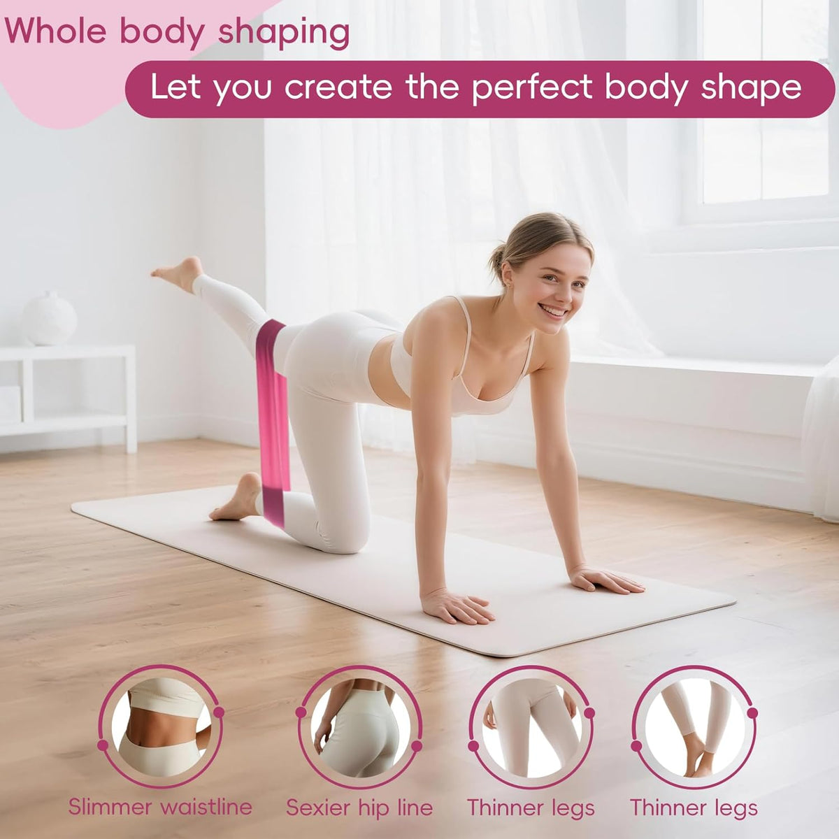 KABCON Pilates Equipment Essentials Set for Women at Home with Complete User Guide,13” Pilates Ring,9.8” Exercise Ball,Elastic Bands,Yoga Socks,Yoga Strap,13-Pcs Starter Workout Set
