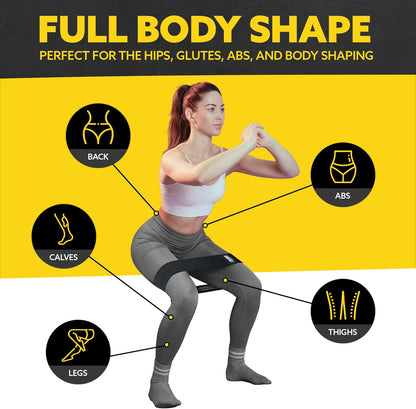 Fabric Resistance Bands for Legs - Workout Bands Resistance Bands for Men and Women - Booty Bands for Working Out - Exercise Bands Resistance Bands Set - Elastic Bands for Exercise