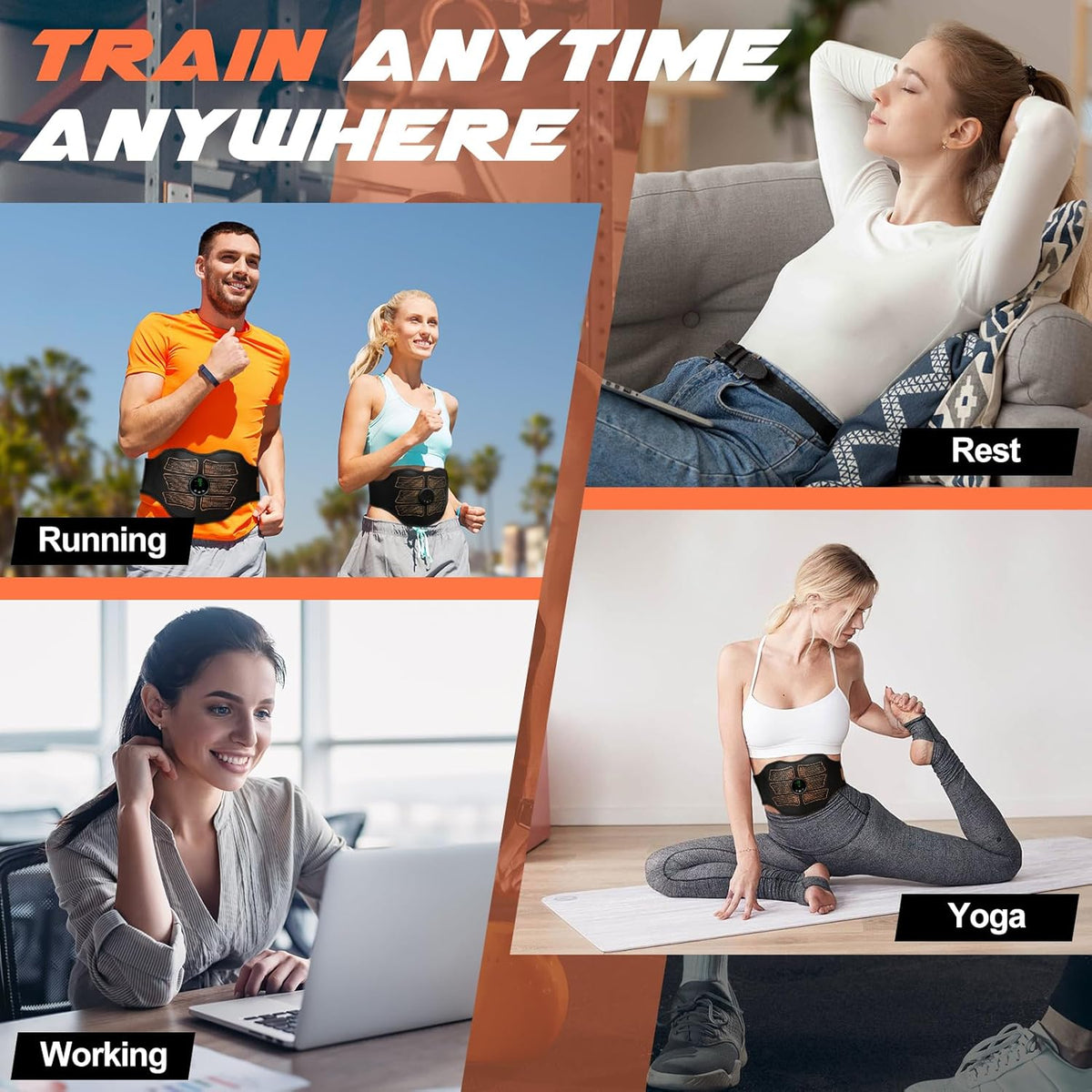 FDA Cleared, MHD TENS Ab Stimulator, TENS & PMS Muscle Stimulator and Muscle Improvement - Your Ab Machine for Effortless Fitness