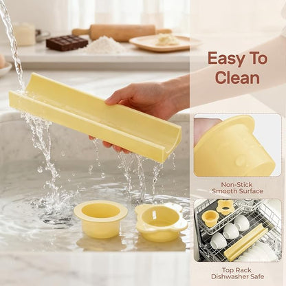 Circle Cake Pop Mold for Baking with 50PCS Cake Pop Sticks Bags Ties,Baking Molds for Birthday Wedding Baby Shower Kids Party Desserts-Yellow