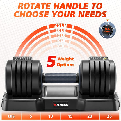Adjustable Dumbbells Set of 2, 1 Hand Adjustable Weights Dumbbells Set, 5 in 1/10 in 1 Free Dumbbell with Anti-Slip Texture Handle, 25/55/80lb Pair Weight Set For Home Gym Suit both Men and Women