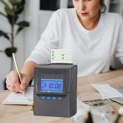 Zzrywuty Time Cards for Employees Monthly, 3 3/8 x 7 3/8 Inch, 300 Count | Green 2-Sided Design, Compatible with Hn3000 Time Clock, Supports All Pay Periods for Employee Attendance