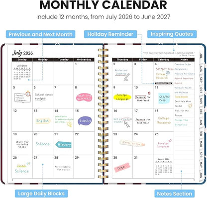 ZOTIA Planner 2026-2027, Jul 2026-Jun 2027 Weekly & Monthly Calendar