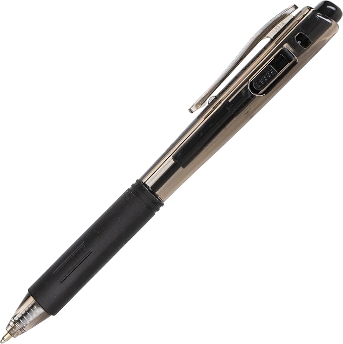 Pentel WOW! Ballpoint Pen, (1.0mm) Medium Line, Black Ink, Pack of 60, Canister (BK440PC60A)