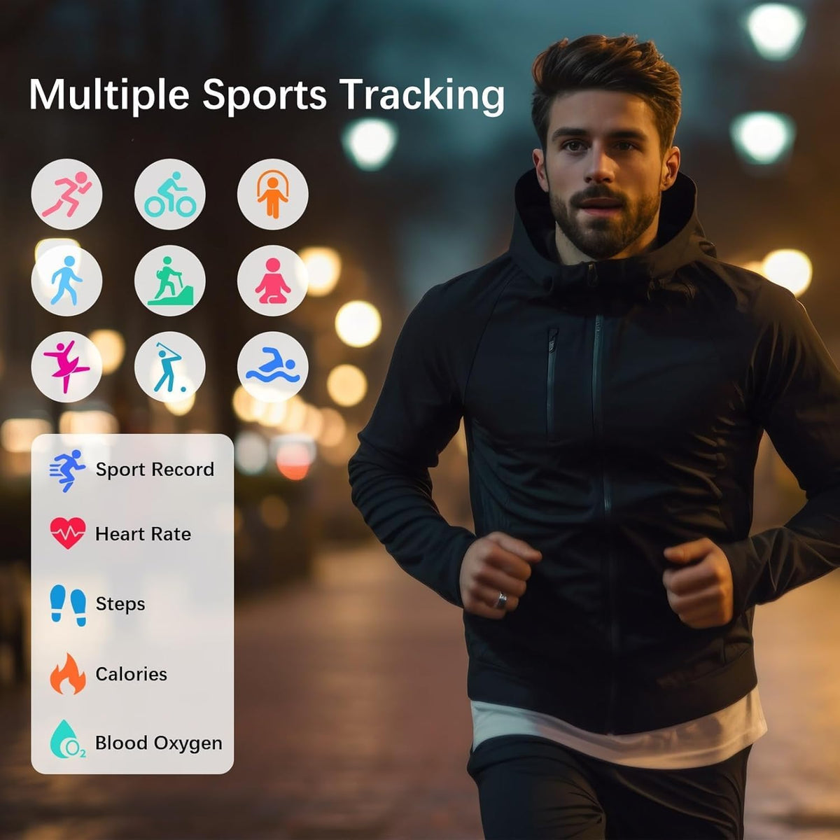 Smart Health Rings for Women Men, Fitness Tracker with Heart Rate, Blood Oxygen, HRV, Sleep Tracker, Step Tracker, No Subscription Fee, IP68 Waterproof Smart Ring for iphone & Android (Black 13#)