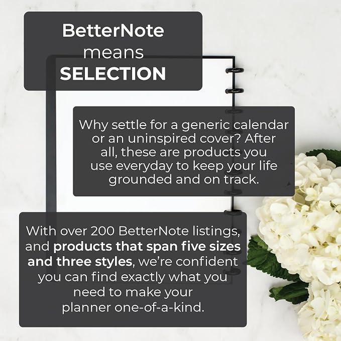 BetterNote COVER 11-Disc Planner Lightweight Durable LARGE Prism