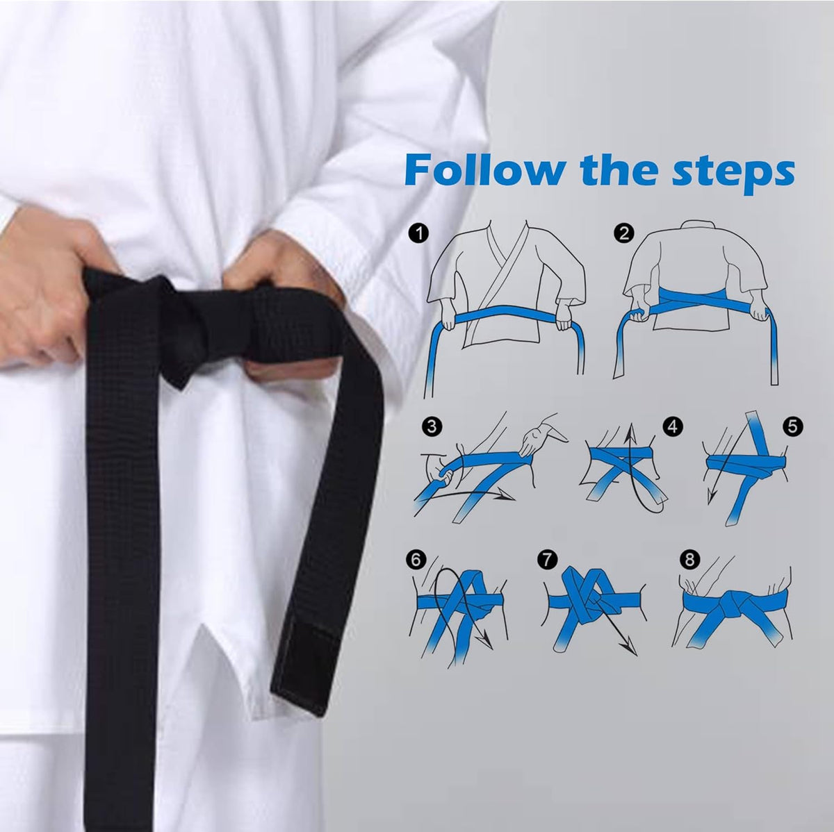 8.6ft Long Soft Belt for Martial Arts Karate Taekwondo Judo