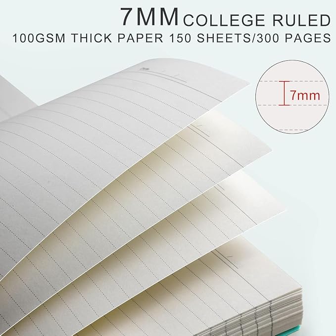 AHGXG Lined Journal Notebook, 300 Pages, B5 (7.48" × 10.15")