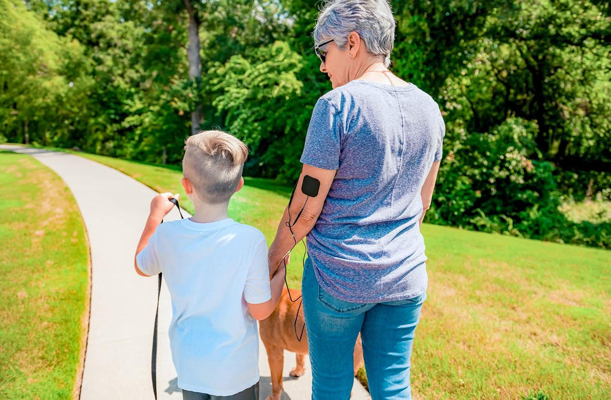 iReliev TENS + EMS Combination Unit Muscle Stimulator for Pain Relief & Arthritis & Muscle Strength with Backlit Display