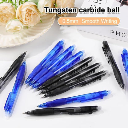 USUAL 90 Pack Retractable Erasable Gel Pens Clicker, Fine Point(0.5mm),Black&Blue&Red Ink for Planners,Make Mistakes Disappear, Premium Comfort Grip, Smooth Writing Pen Office Back-to-School Supplies
