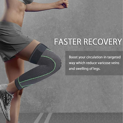SKDK Full Leg Sleeves Long Compression Leg Sleeve Knee Sleeves Protect Leg, for Man Women Basketball, Arthritis Cycling Sport