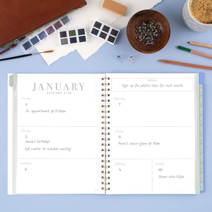 Mead Cambridge 2027 Planner, Weekly & Monthly, 8.5" x 11", Leah Bisch, Herringbone (LB55-905-27)