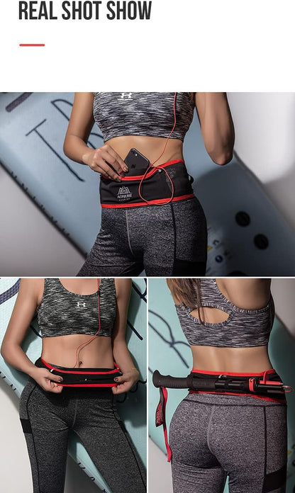 AONIJIE Lovtour Running Belt Waist Pack, Flip Waist Belt,with 250ml Soft Water Bottle Free and Lightweight for Marathon Climbing Jogging Cycling Workout Fitness Mobile Phone Holder