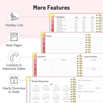 Jul 2026 - Dec 2027 Planner, Forvencer 18 Month Planner 2026-2027, 8.5"x11"