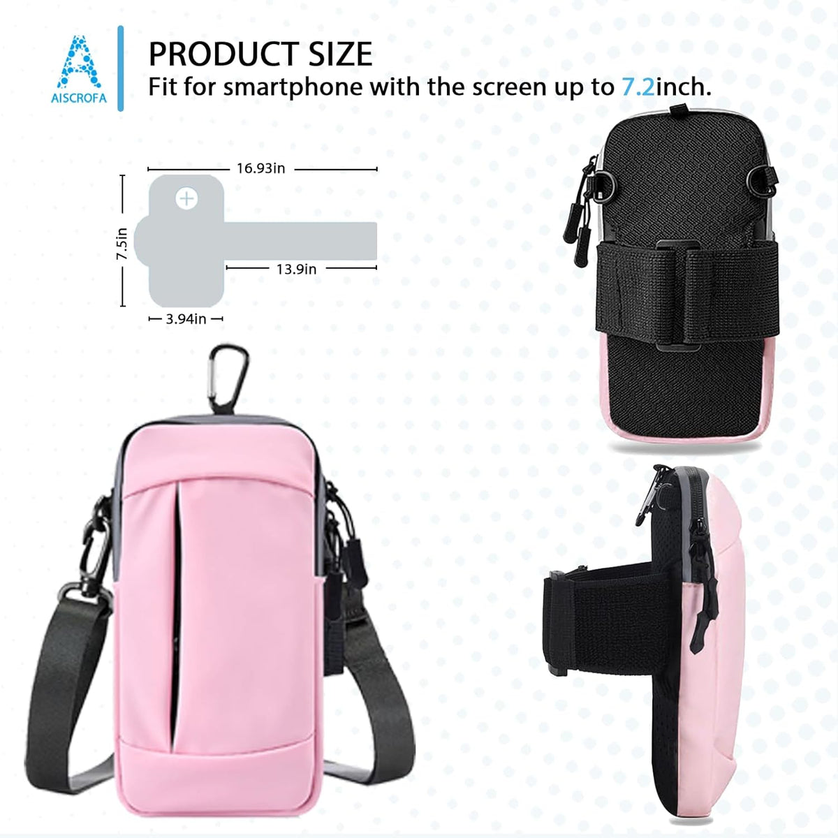 Phone Holder Arm Bands for Running Armband Small Crossbody Bags for Women Kids,iPhone 15 14 13 12 11 Pro Max Xs Xr X 6 7 8 Plus SE Mini Galaxy Ultra Edge S24 S23 Note