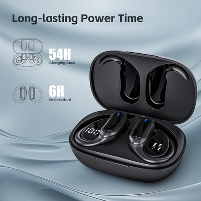 Wireless Earbuds, Bluetooth 5.4 Headphones, True Wireless Stereo Earphones with IPX7 Waterproof, Noise Cancelling Mic, Fast Charging and Comfort Fit Ear Buds for Sports/Workouts - Black