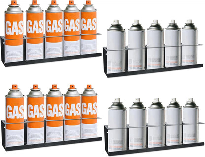 Aerosol Spray Can Holder Rack 4 Packs, Spray Bottle Organizer Wall Mounted Heavy-Duty Steel Paint Bottle Storage Rack for Garage and Workspace