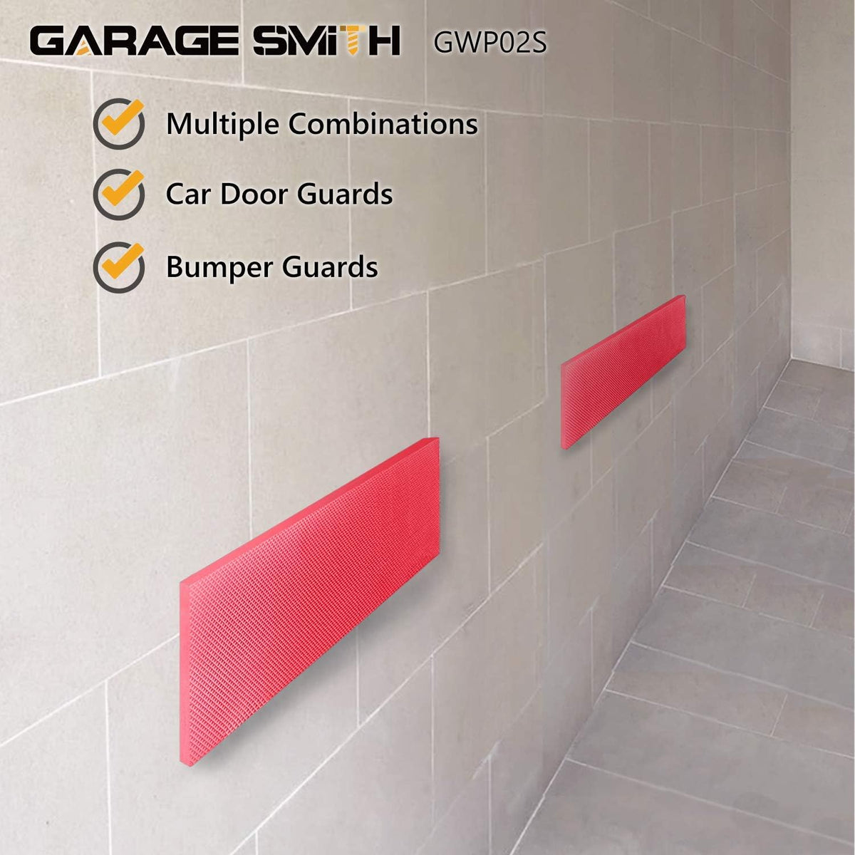 AMPULLA Garage Smith Garage Wall Protector Car Door Protectors, Designed in Germany (4-Pack Red)