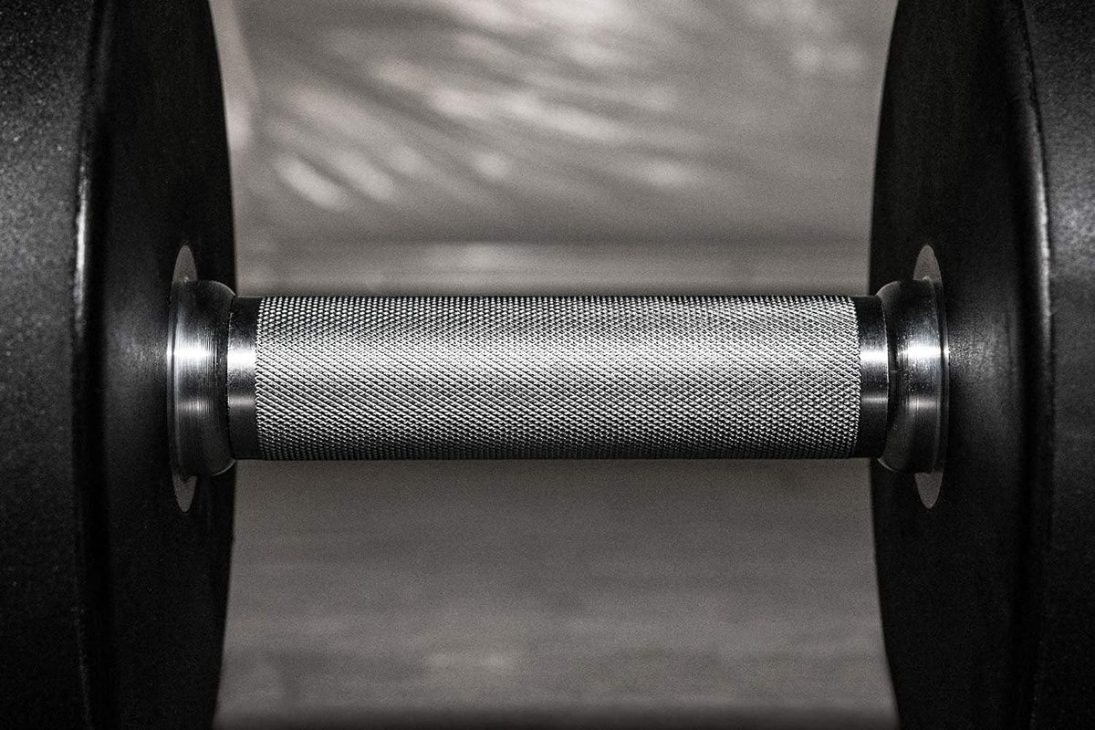 REP Fitness Urethane Coated Round Dumbbells, 5 to 100 lbs, Singles or Pairs, With or Without Rack, Steel Core, Rubber Encased, Chrome Handles, Professional Weights for Home Gym Strength Training