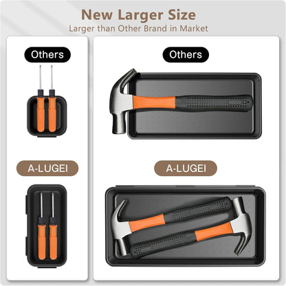 A-LUGEI【𝟱𝟴𝗣𝗰𝘀】【5 Size】 Tool Box Organizer Tray Divider Set, 【Black】 Desk Drawer Organizer, Garage Organization and Storage Toolbox Accessories Rolling Tool Chest Cart Cabinet WorkBench Small Part