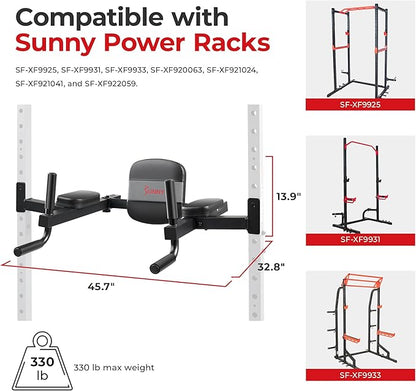 Sunny Health & Fitness Power Cage Squat Rack Attachments for Home Gym | Strength Training, Expanded Workout Variety, Durable Construction, Secure Fit, Quick Installation, Versatile Exercise Support