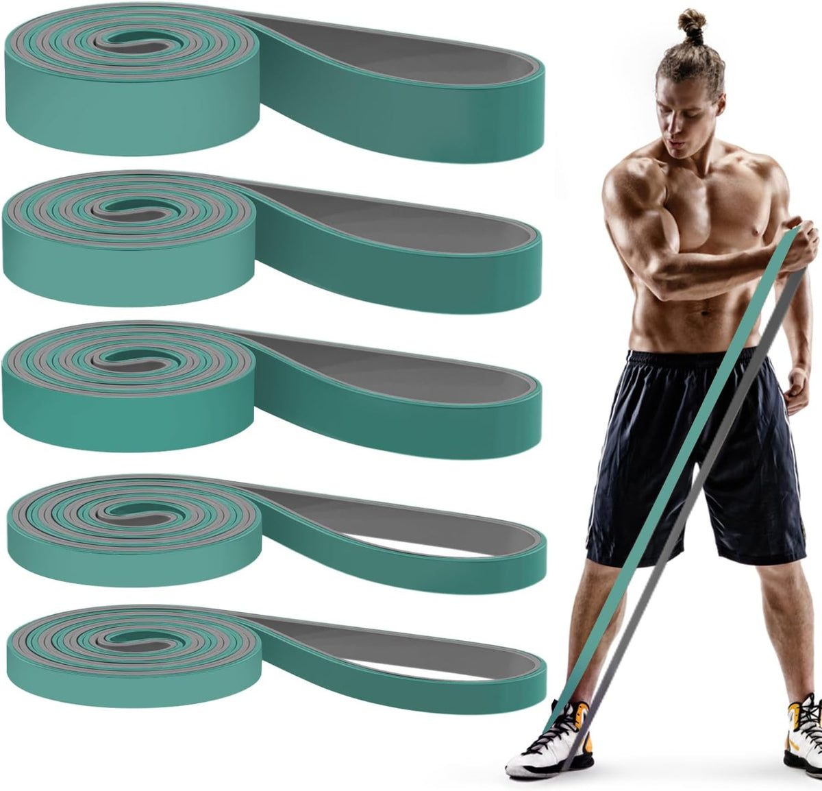 Pull Up Bands, Resistance Bands, Pull Up Assistance Bands Set for Men & Women, Exercise Workout Bands for Working Out, Body Stretching, Physical Therapy, Muscle Training