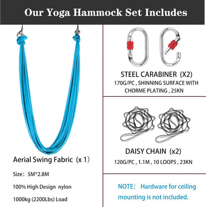 5.5 Yards Aerial Silk Swing Outdoor Hammock Aerial Yoga Swing For Adults,Aerial Yoga Hammocks for outside