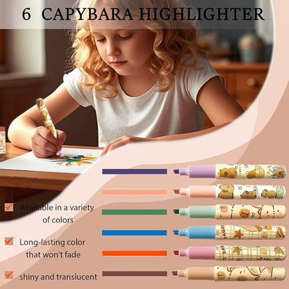 Cute Capybara Stationery Set, Kawaii School Supplies Gift for Students