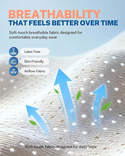 Wrist Brace with Soft-Touch Fabric, Breathable Compression Support | Mild Carpal Tunnel Support , Adjustable Compression Wrist Wrap , Enlarged Thumb Opening , Typing, Office Work & Daily Wear