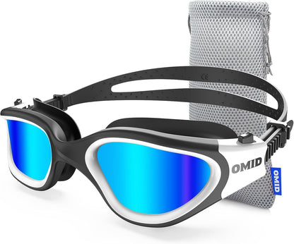 OMID Swim Goggles, P2 Polarized Swimming Goggles for Men Anti-fog Goggles Swimming for Adult Women
