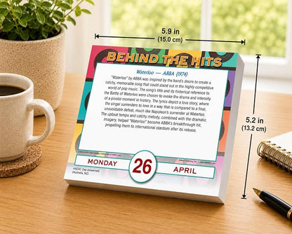 Behind the Hits 2027 Daily Desk Calendar: Boxed Page-a-Day Music Trivia Calendar with Day-to-Day Stories Behind Legendary Songs & Chart-Topping Moments