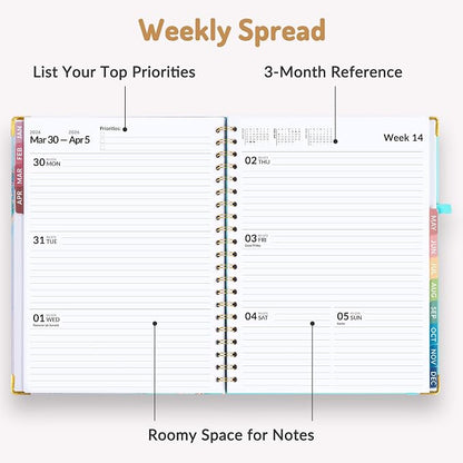 Forvencer 2026 Planner, Weekly and Monthly Calendar Planner for Women | Jan 2026 - Dec 2026, 8.5x11", Hardcover Planning Agenda book, Cute Journal Organizer Notebook for Office School